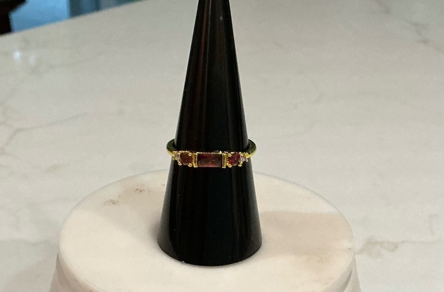 Gold-tone CZ Ring…size 8