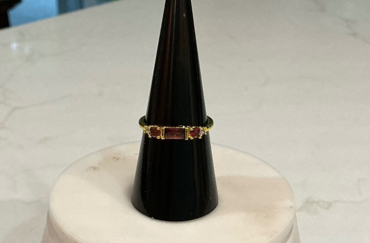 Gold-tone CZ Ring…size 8