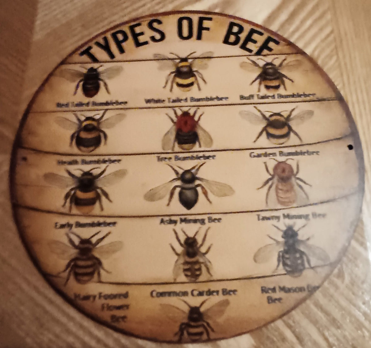 Wooden Vtg Style Bee Sign