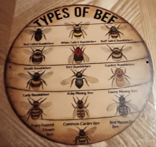 Wooden Vtg Style Bee Sign