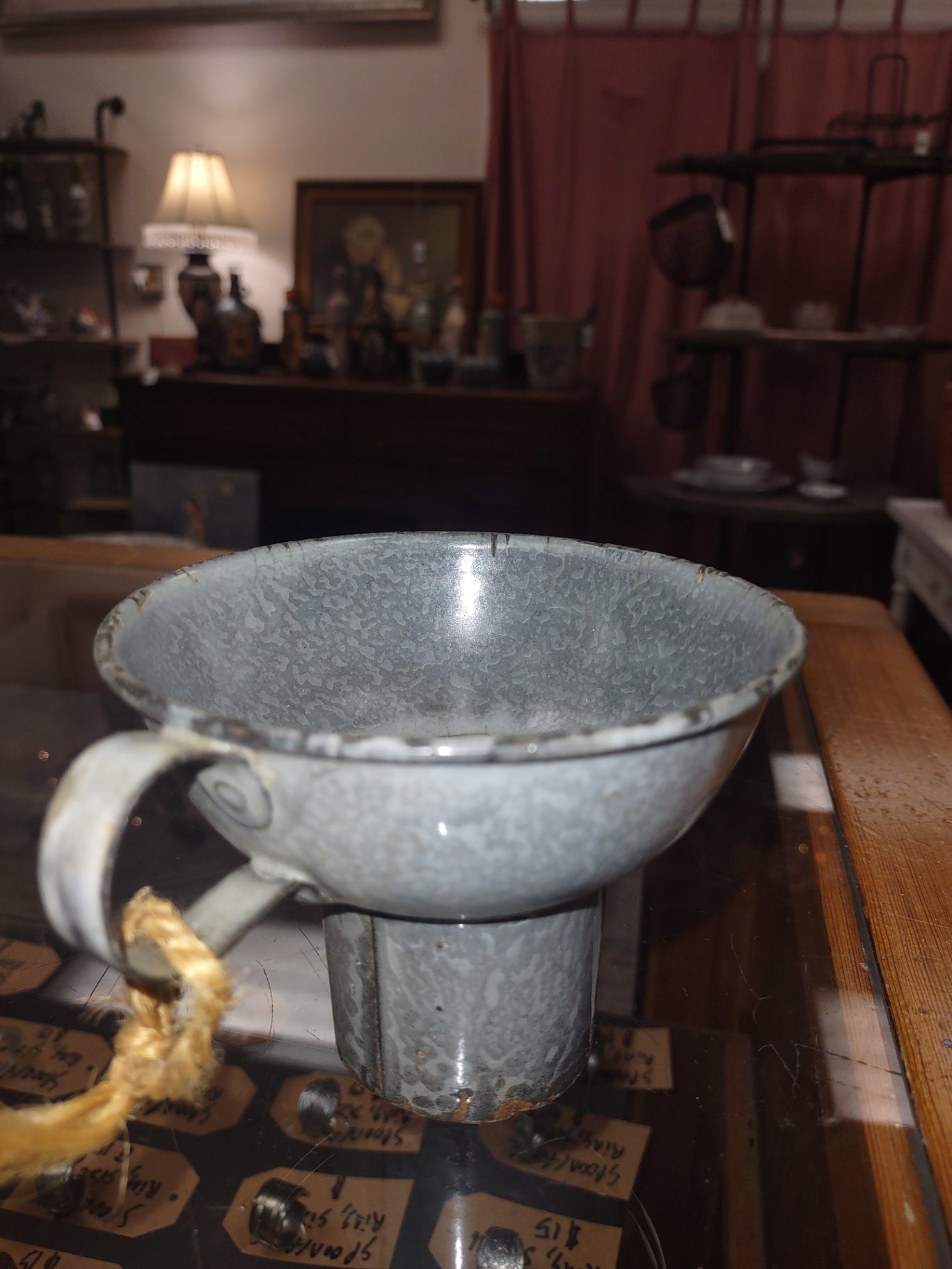 Granet enamel ware small funnel 
