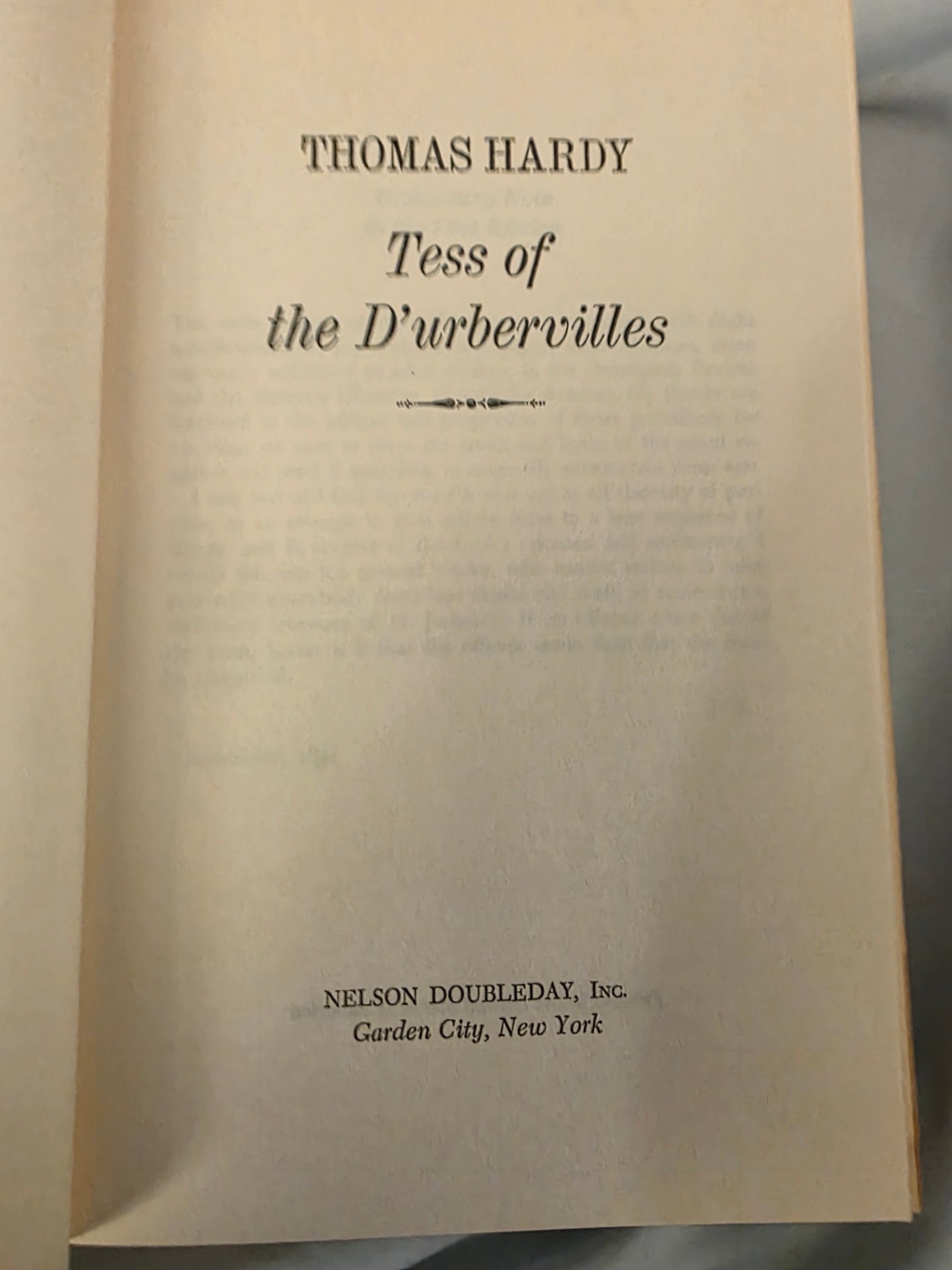 TESS OF THE D'UBERVILLE'S.