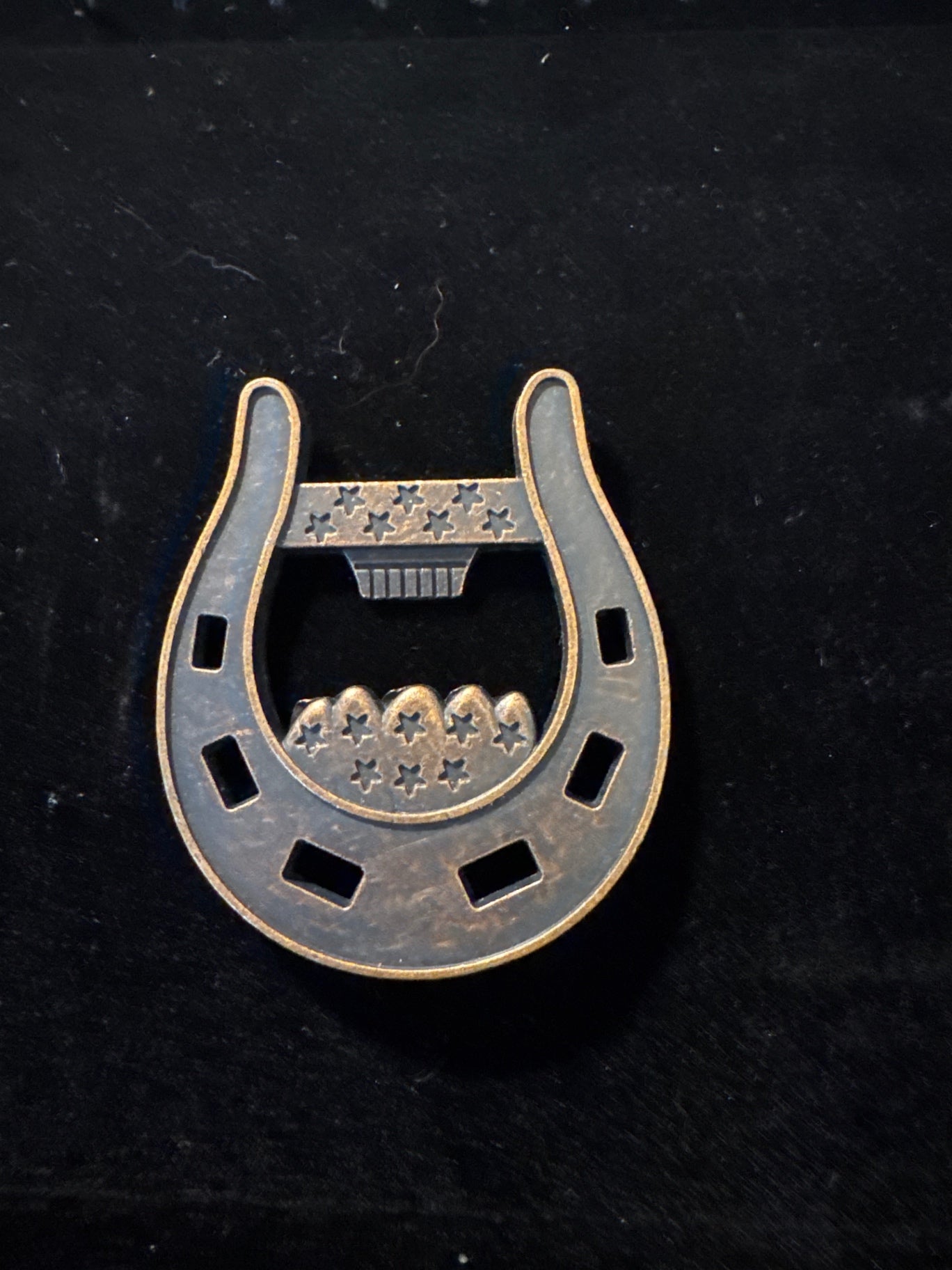Horse shoe bottle opener