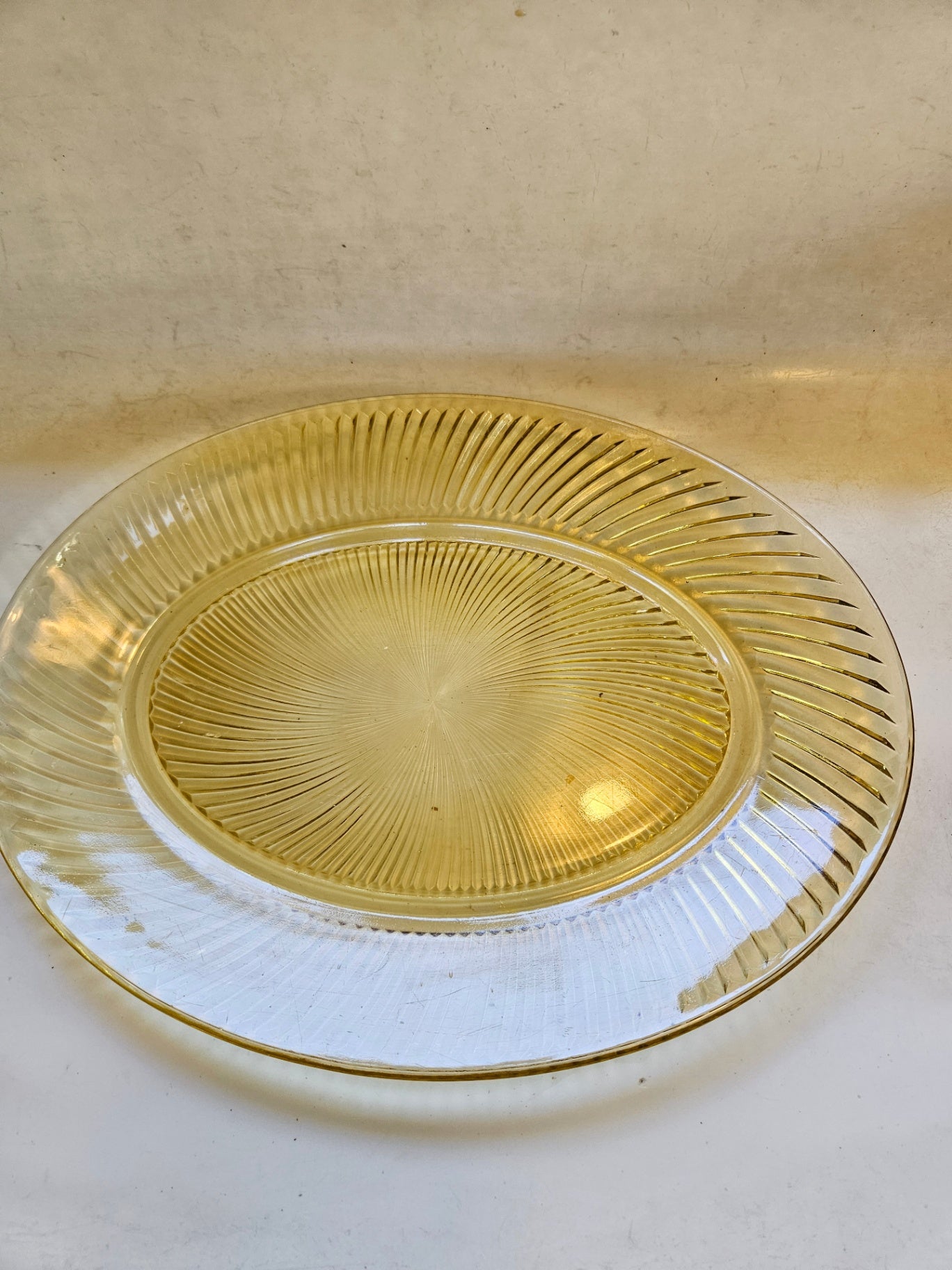 Vintage Amber glass Diana oval platter