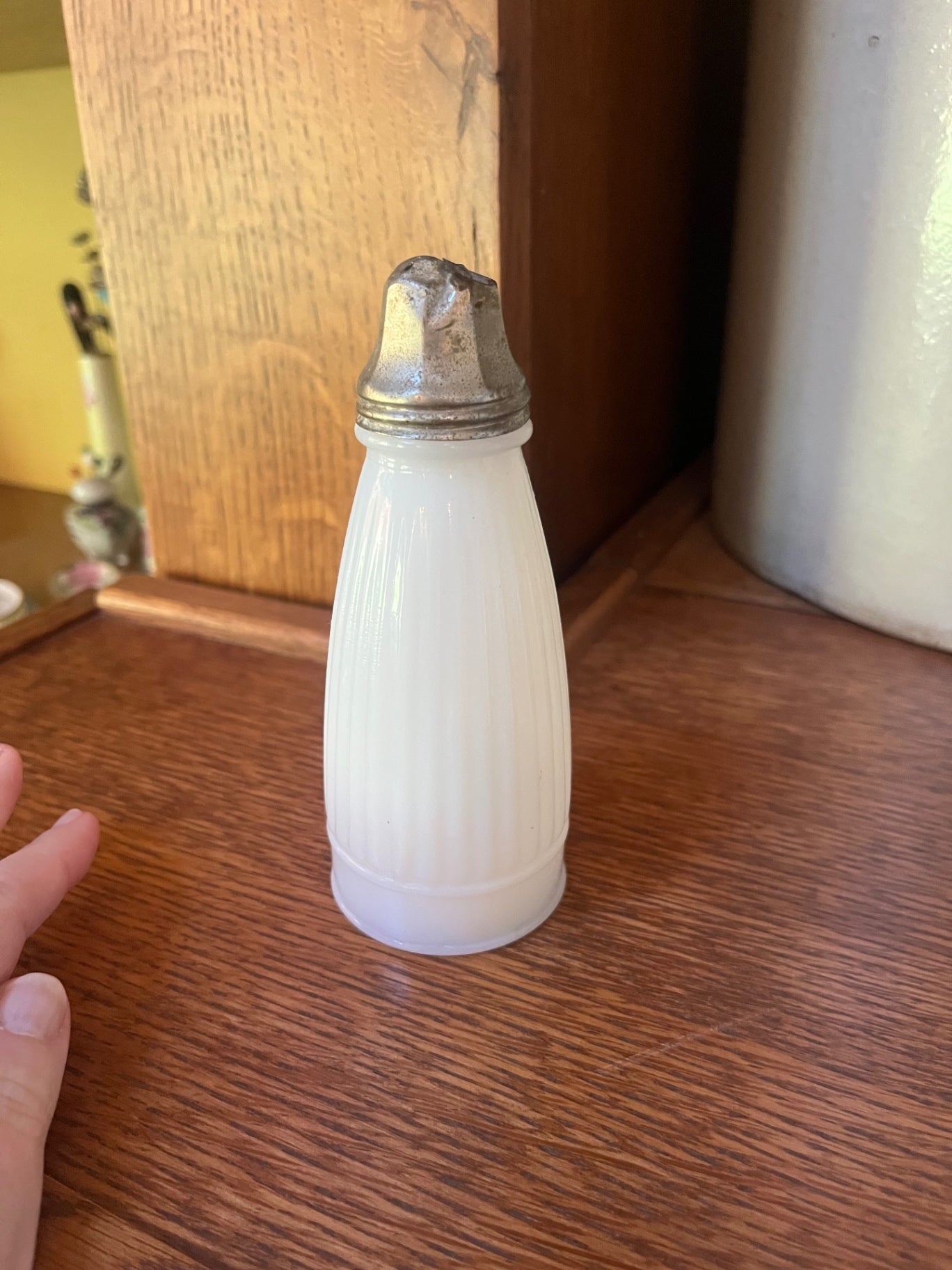 Vintage Milk Glass Shaker