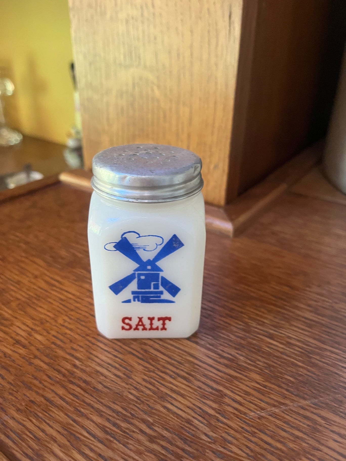 Vintage Milk Glass Salt Shaker