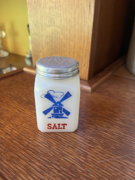 Vintage Milk Glass Salt Shaker