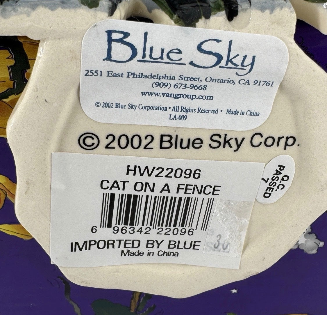 Blue Sky “Cat on a fence” tea, light holder