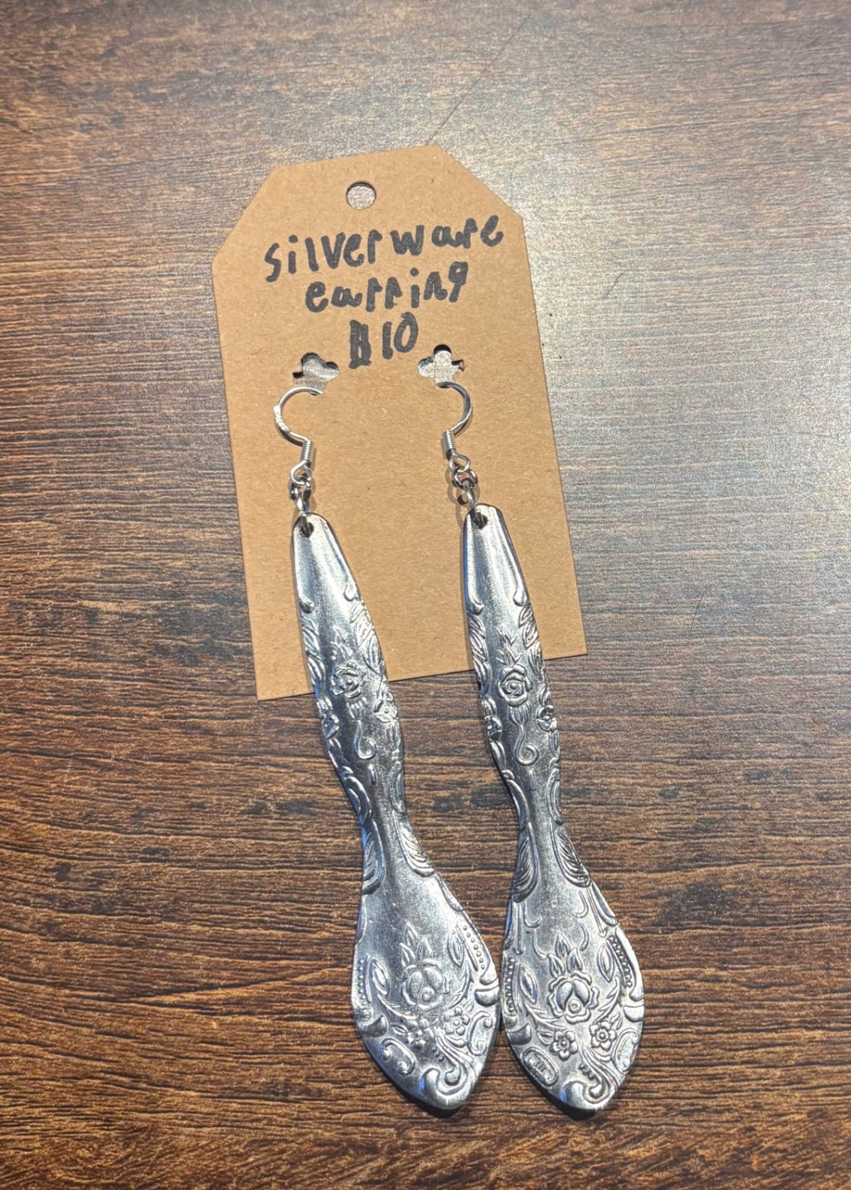 Silverware earrings
