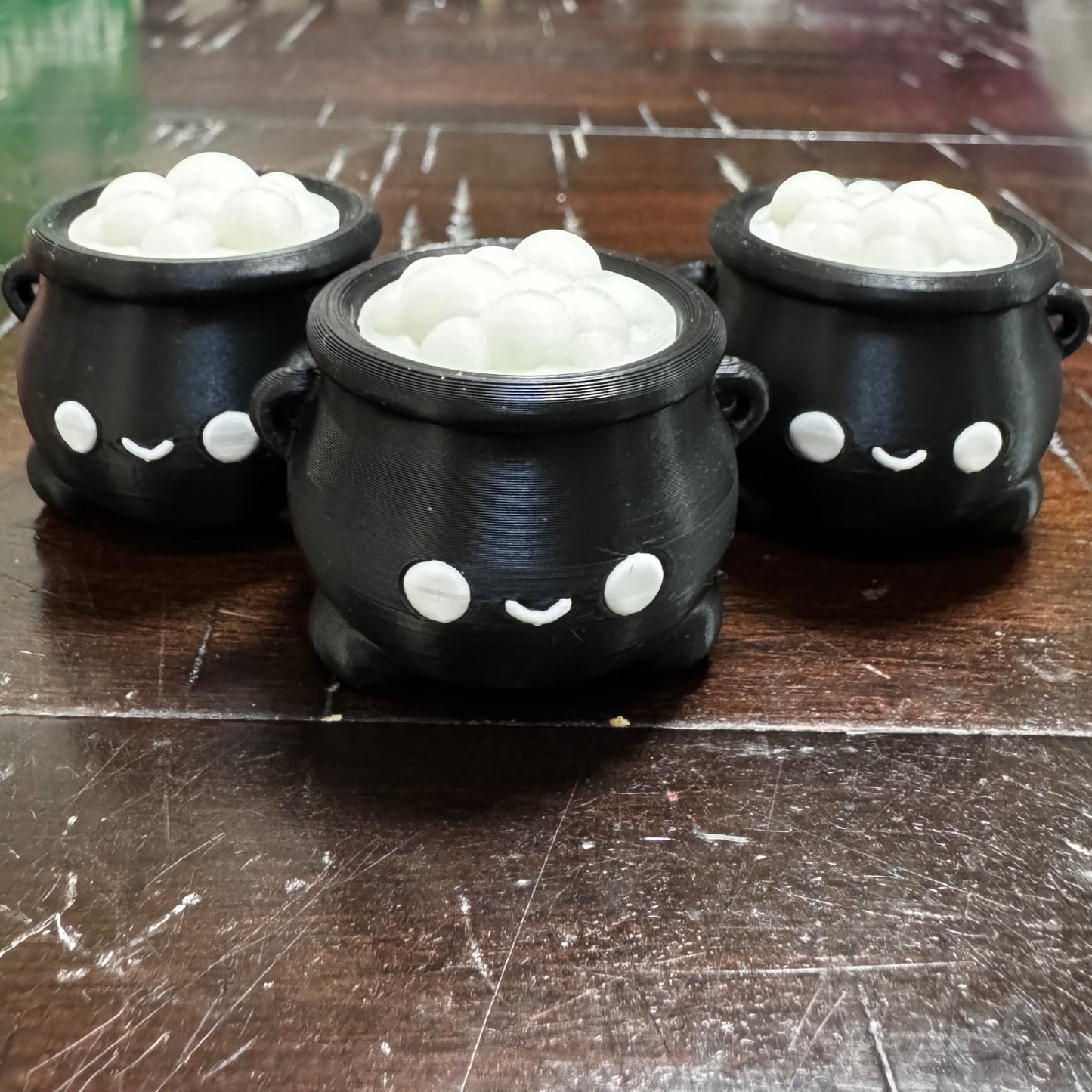 3D Printed Glow-in-the-Dark Cauldron Fidget Clickers