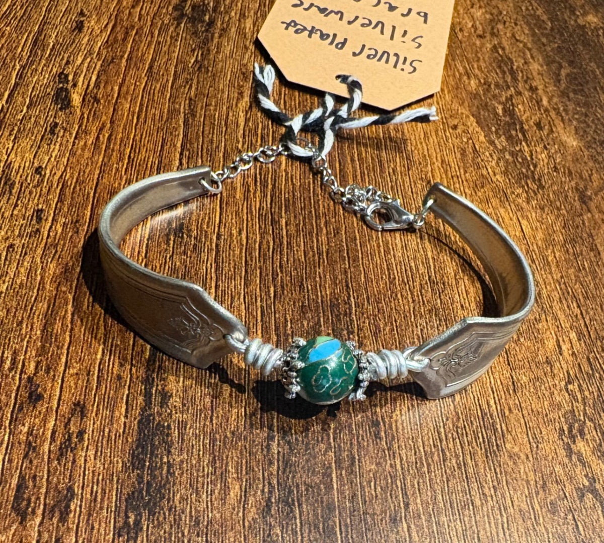 Silver plated, silverware bracelet