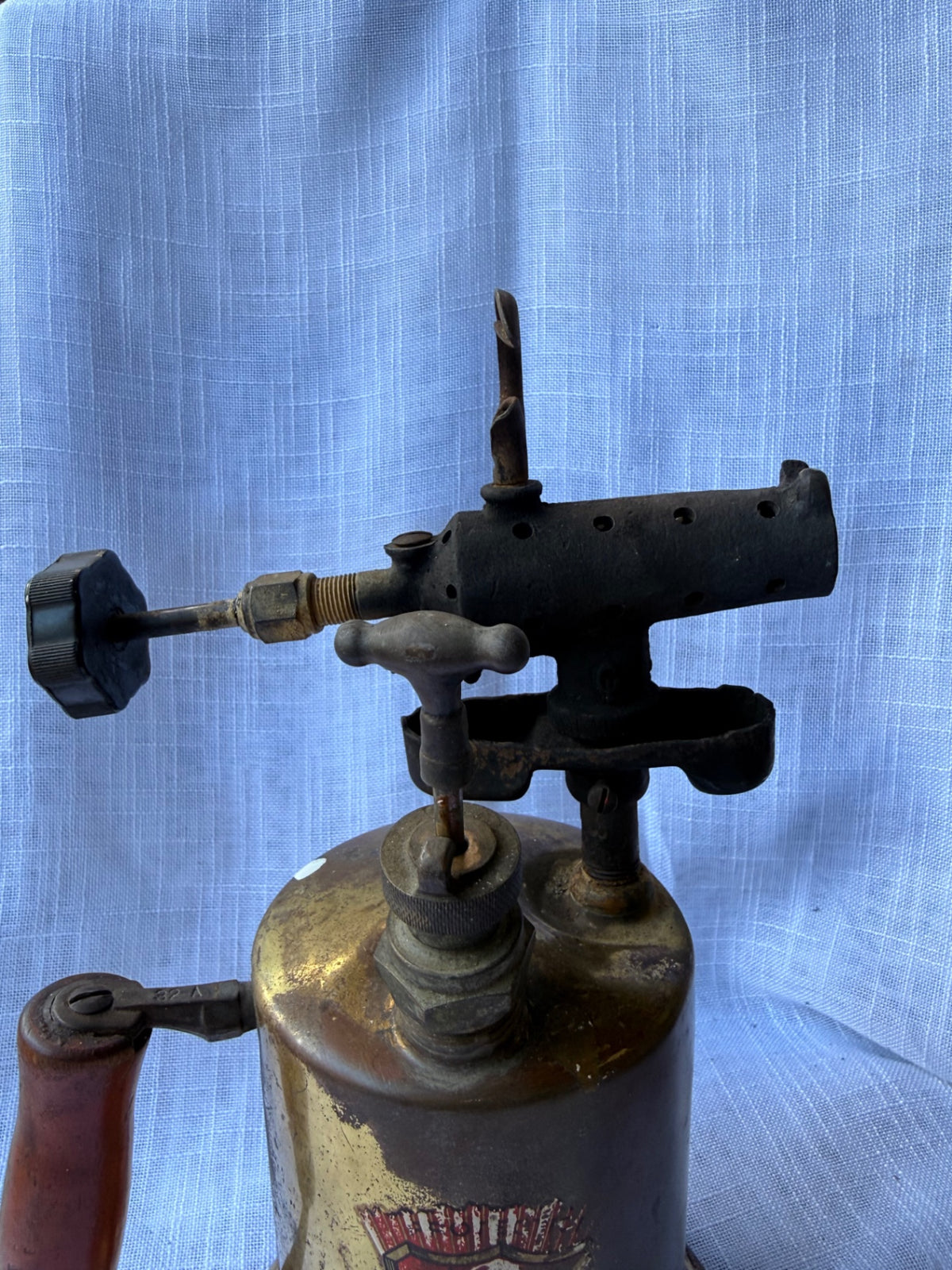 Antique 1921 Clayton & Lambert Brass Blowtorch | Vintage C&L Industrial Tool & Decor
