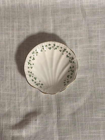 Vintage Royal Tara Fine Bone China Shamrock Dish | Galway Ireland Shell Trinket Bowl