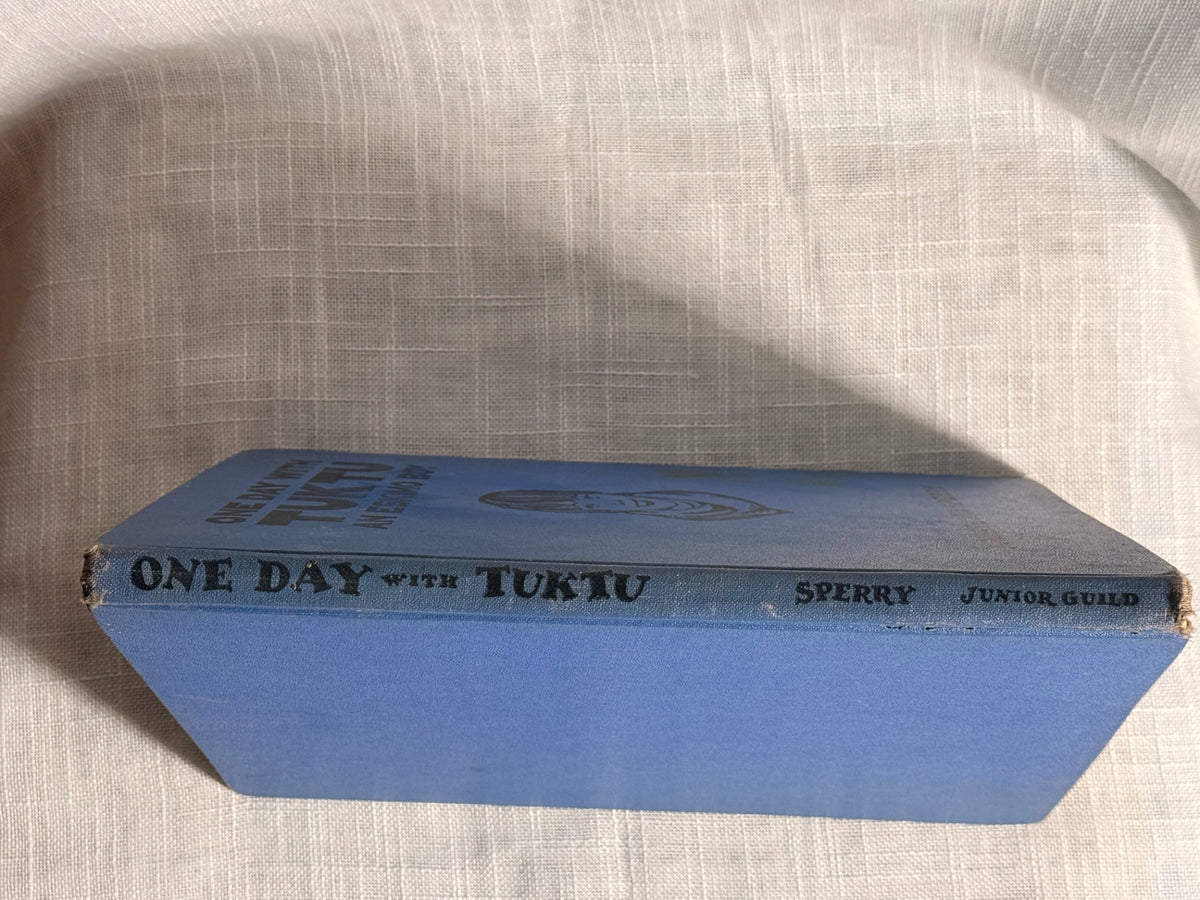 Antique 1935 "One Day with Tuktu" Hardcover Book | Armstrong Sperry Illustrated Children's Literature