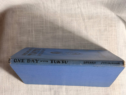 Antique 1935 "One Day with Tuktu" Hardcover Book | Armstrong Sperry Illustrated Children's Literature