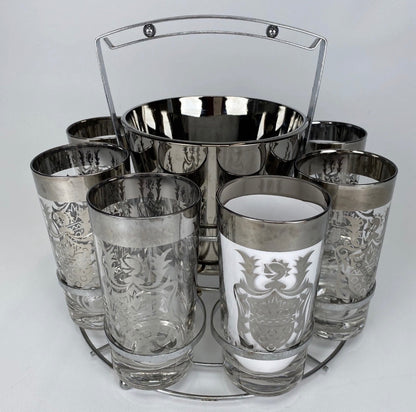 MCM 10 pc Highball Bar Set w Caddy