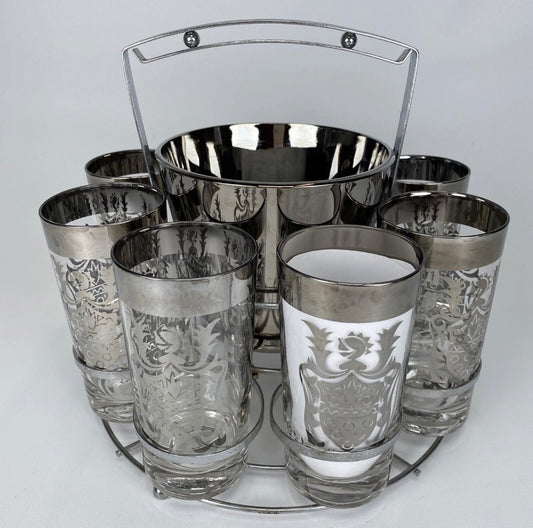 MCM 10 pc Highball Bar Set w Caddy