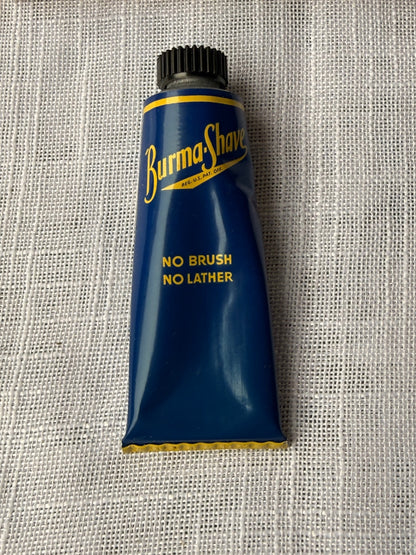Vintage Burma-Shave "No Brush - No Lather" Tube w/ Original Box | Americana Travel Size
