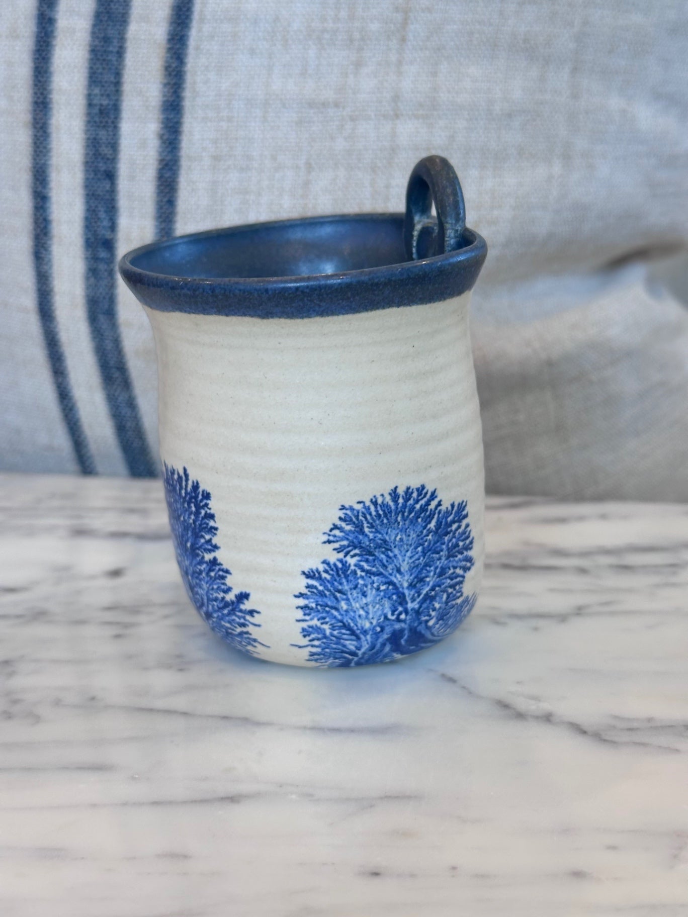 Handmade pottery wall pocket 