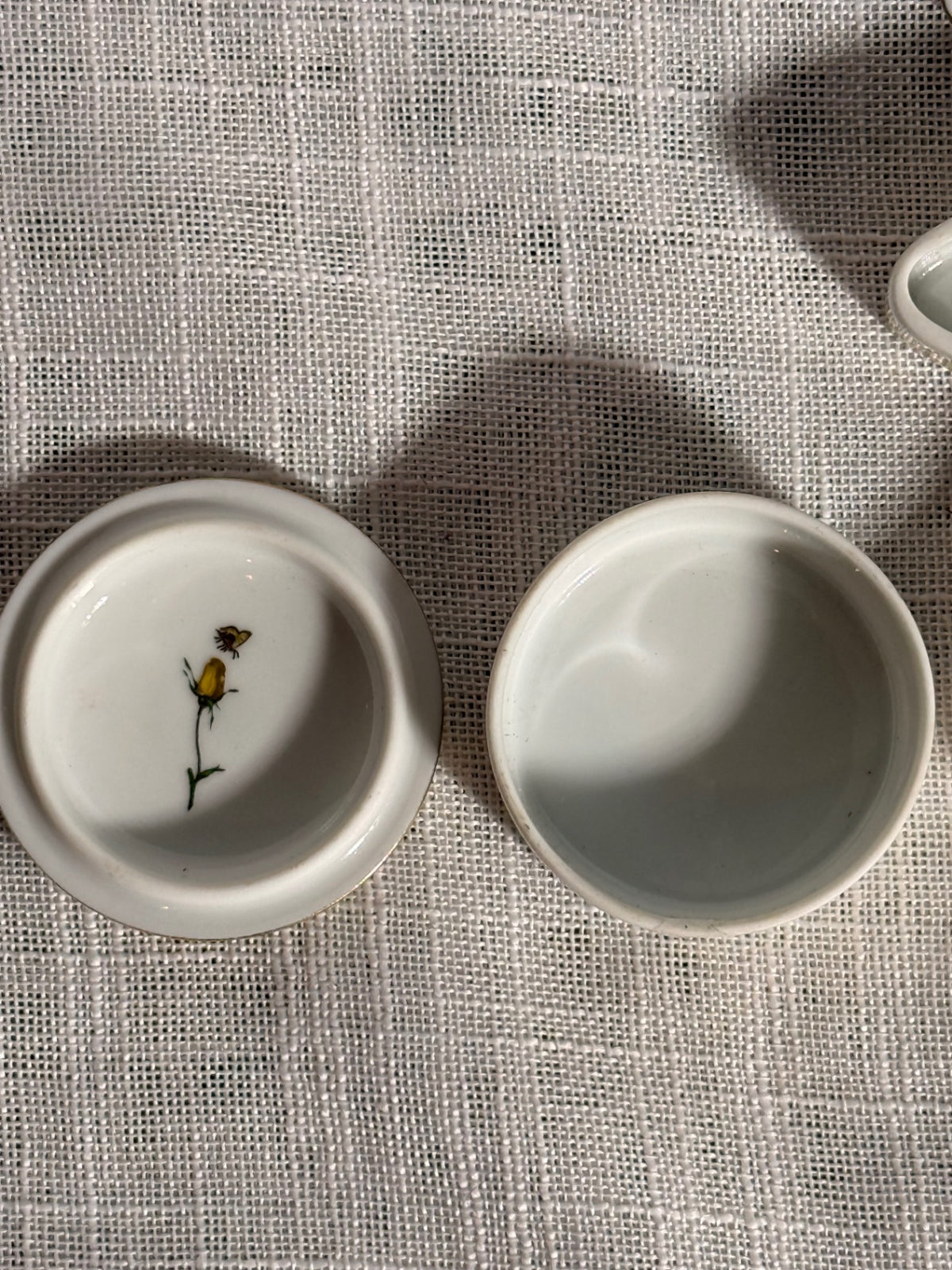 Set of 3 Vintage 1980 Empress Josephine's Rose Garden Porcelain Trinket Boxes | FNHS Limited Edition