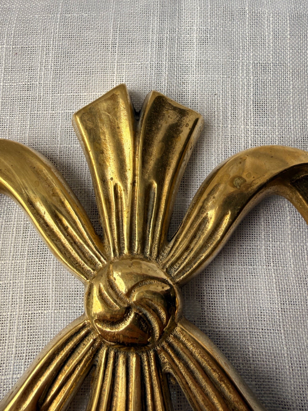 Vintage Solid Brass Bow Trivet | Ribbon Knot Kitchen & Home Decor