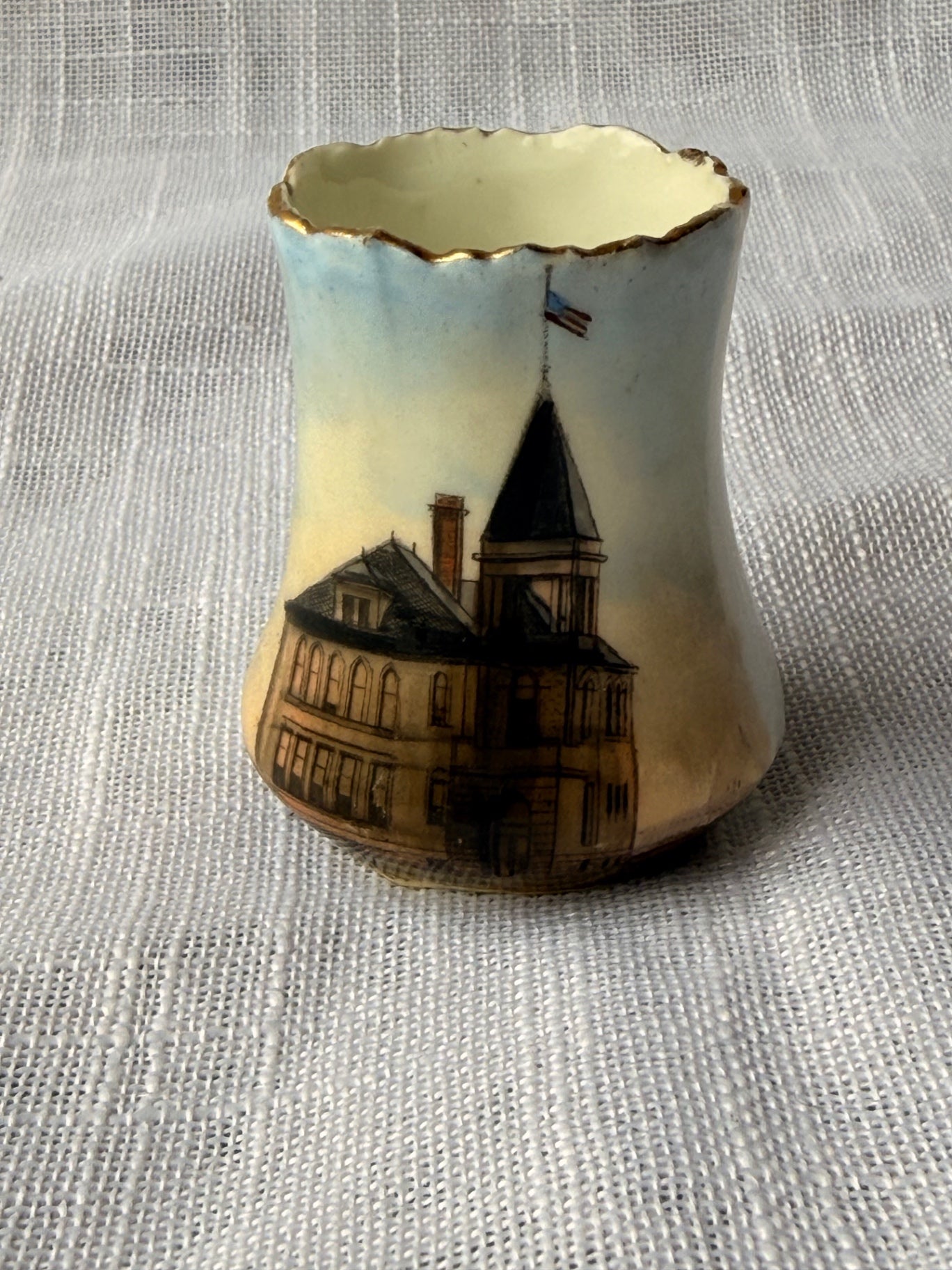 Antique "Made in Germany" Souvenir Toothpick Holder | Lincoln School, Bricelyn, MN