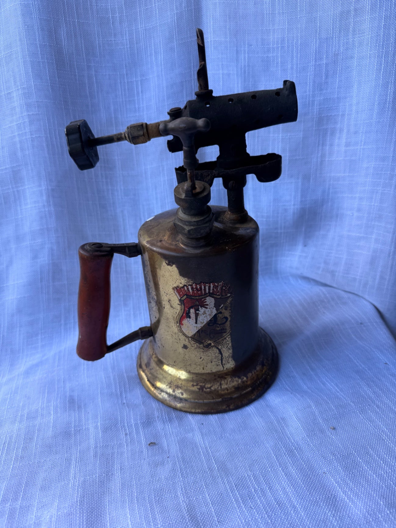 Antique 1921 Clayton & Lambert Brass Blowtorch | Vintage C&L Industrial Tool & Decor