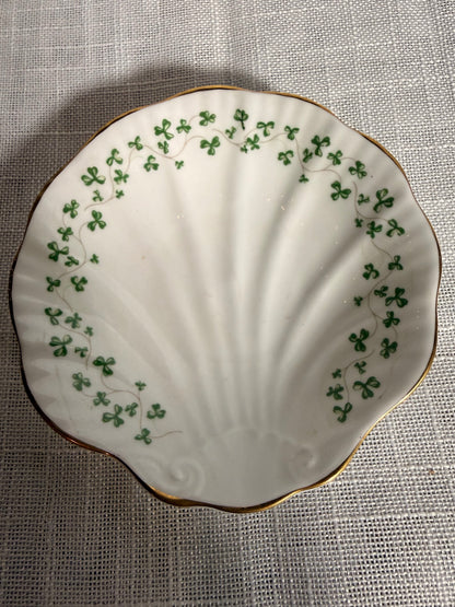 Vintage Royal Tara Fine Bone China Shamrock Dish | Galway Ireland Shell Trinket Bowl