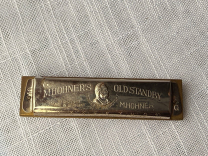 Vintage M. Hohner "Old Standby" Harmonica No. 34 B | Key of G | Made in Germany w/ Original Box