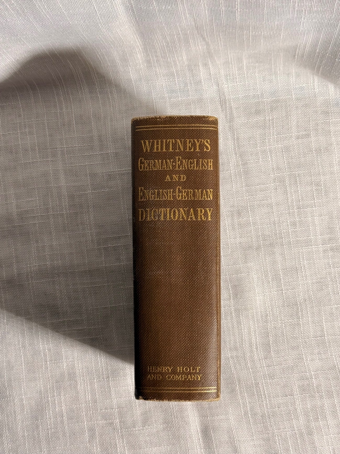 Antique 1905 Whitney's German-English Dictionary | Henry Holt & Co. Hardcover Reference Book
