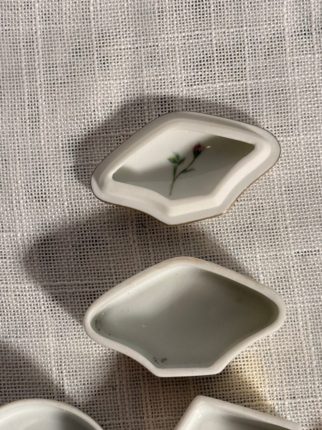 Set of 3 Vintage 1980 Empress Josephine's Rose Garden Porcelain Trinket Boxes | FNHS Limited Edition