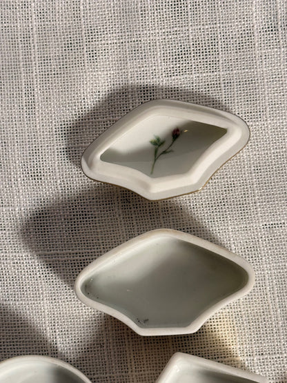 Set of 3 Vintage 1980 Empress Josephine's Rose Garden Porcelain Trinket Boxes | FNHS Limited Edition