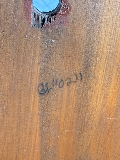 Vintage Primitive Red Wooden Wall Box | Folk Art Hand-Painted Saltbox House Mail Holder