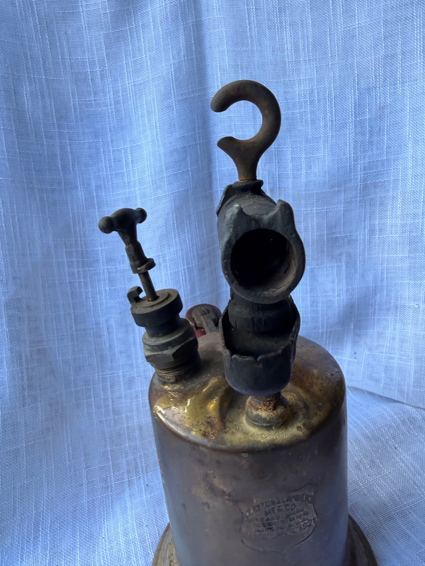 Antique 1921 Clayton & Lambert Brass Blowtorch | Vintage C&L Industrial Tool & Decor