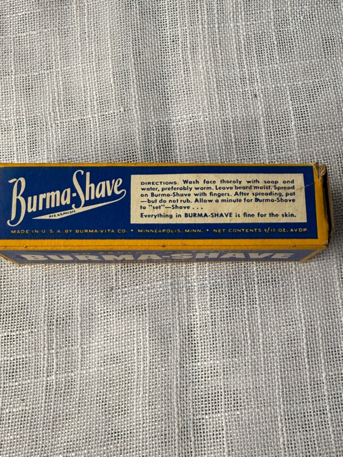Vintage Burma-Shave "No Brush - No Lather" Tube w/ Original Box | Americana Travel Size
