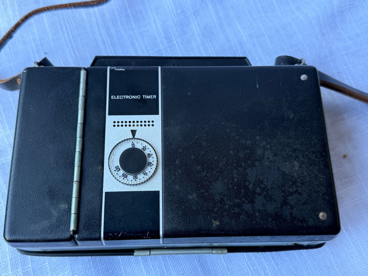 Vintage Polaroid Automatic 350 Land Camera w/ Zeiss Ikon Finder | Original Leather Case & Accessories