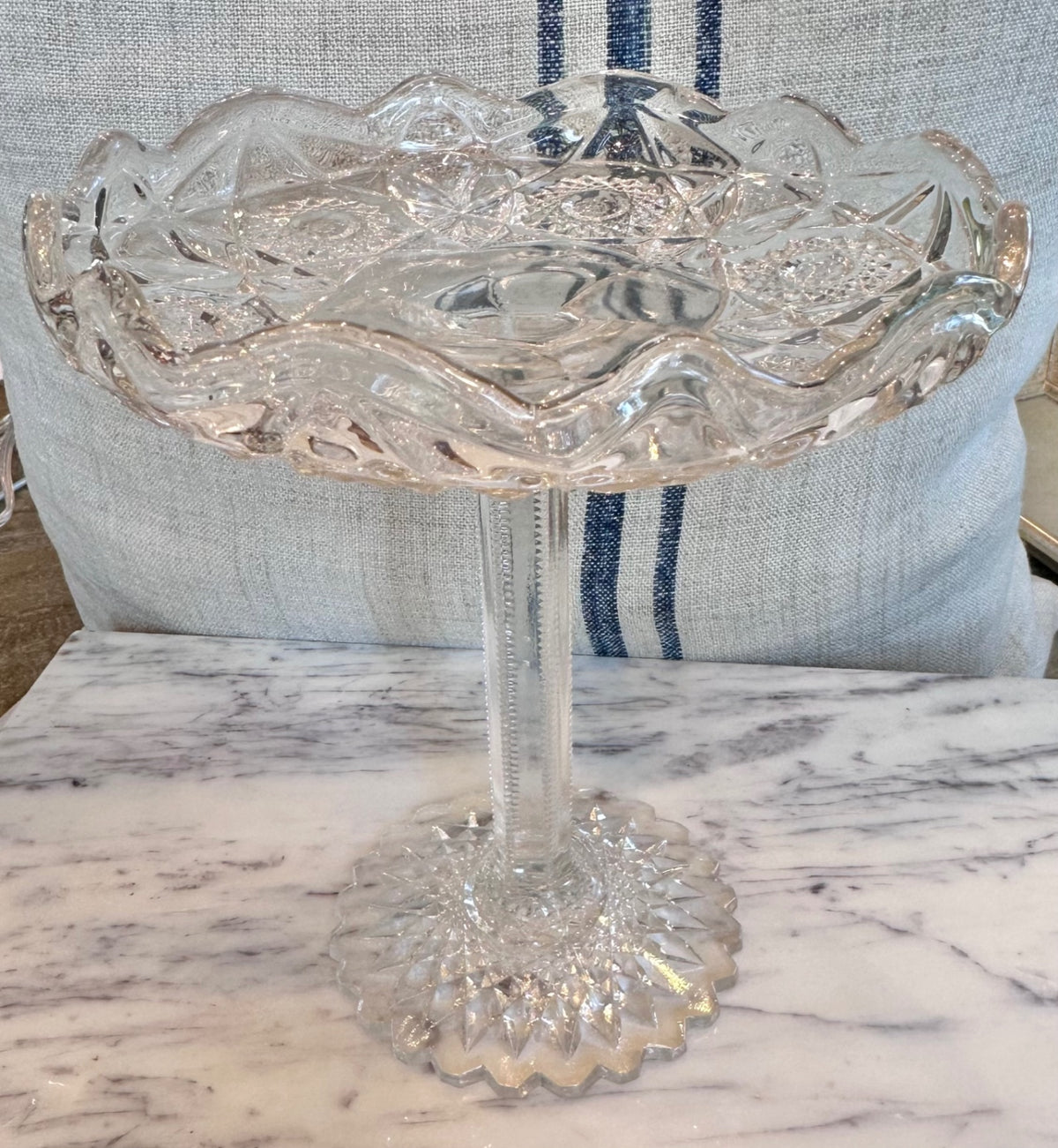 EAPG glass jelly pedestal stand 