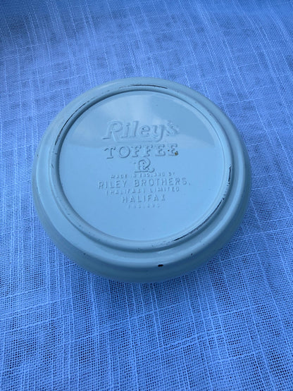 Vintage Riley's Toffee English Tin | Pheasant Bird Lithograph (As-Is / Stuck Lid)
