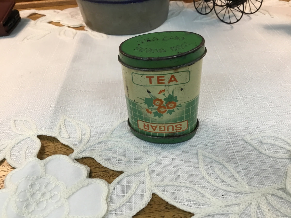 Vintage dual Tea and Sugar tin