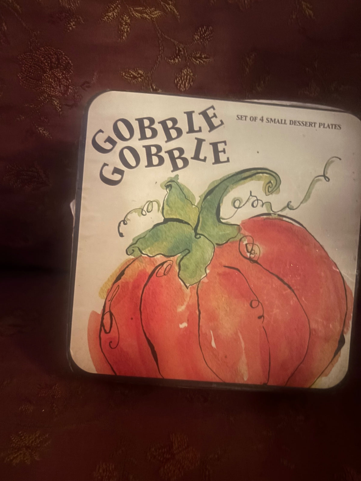 Boxed set of 4 Fall/Holiday Plates