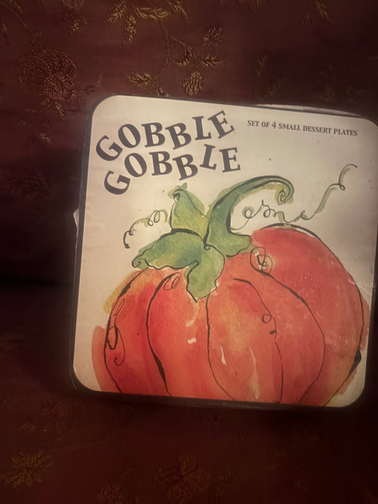 Boxed set of 4 Fall/Holiday Plates