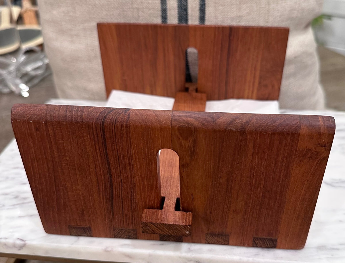 MCM Kama designs teak napkin holder