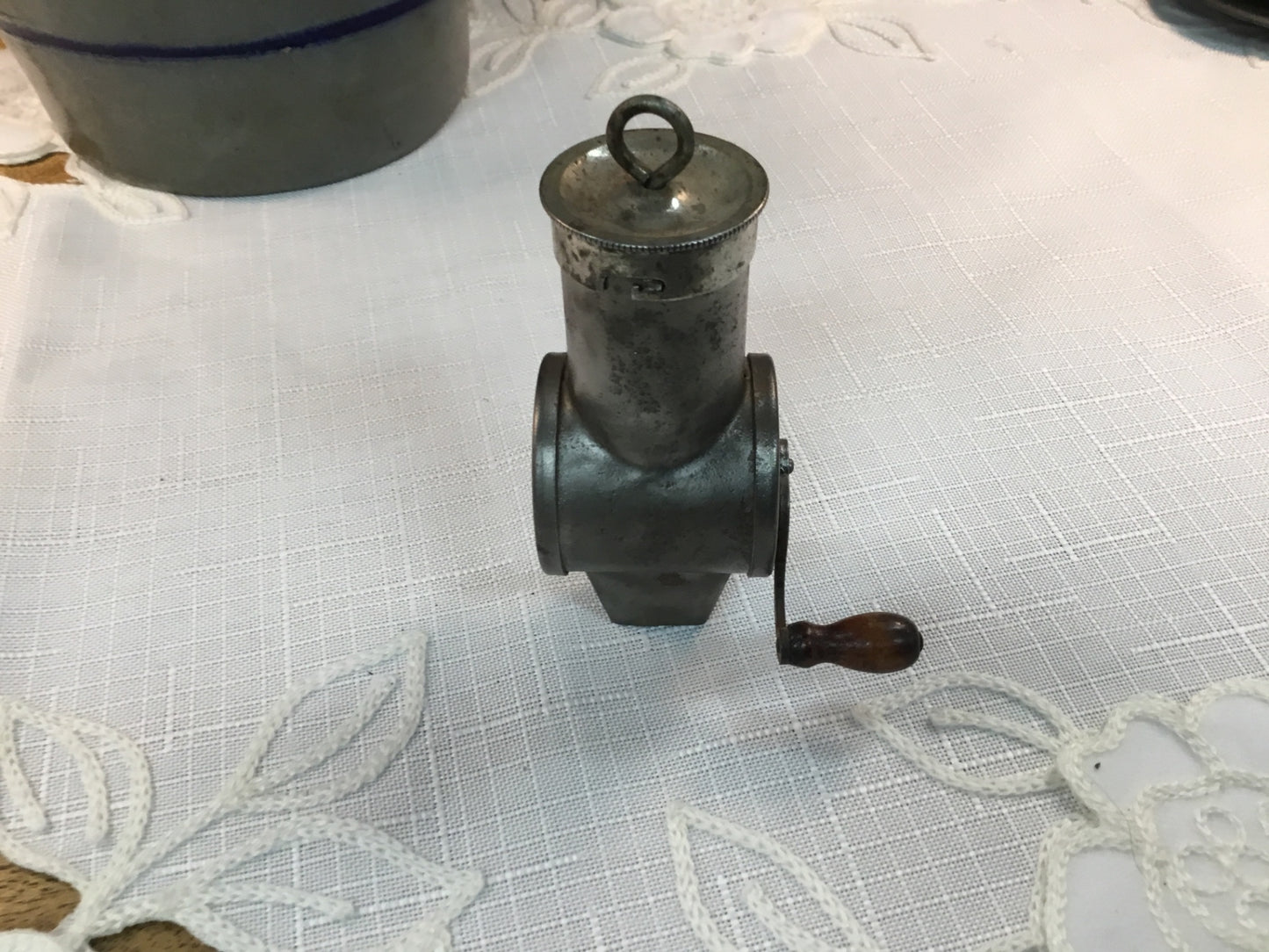 Antique metal nutmeg/spice grinder