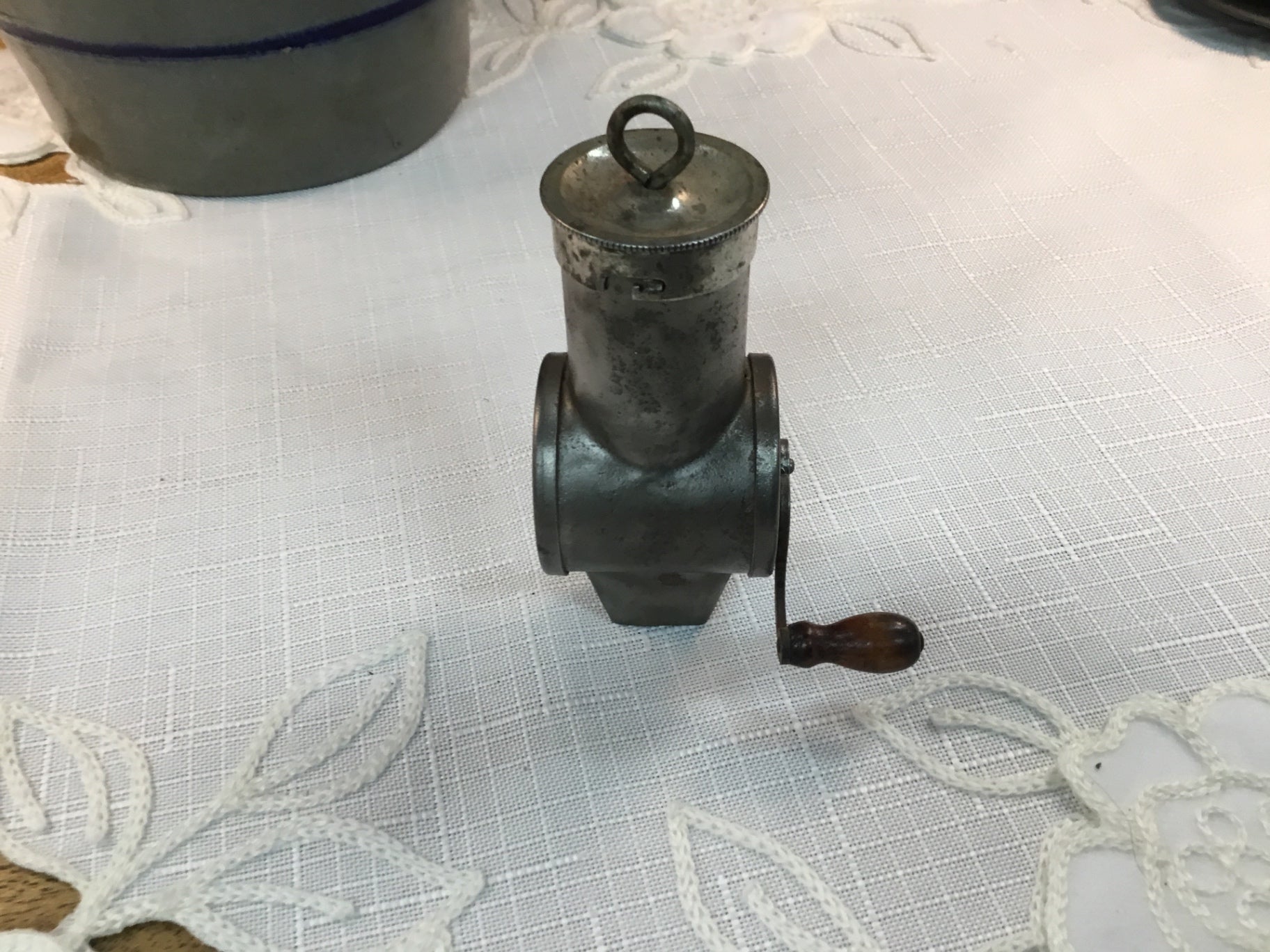 Antique metal nutmeg/spice grinder