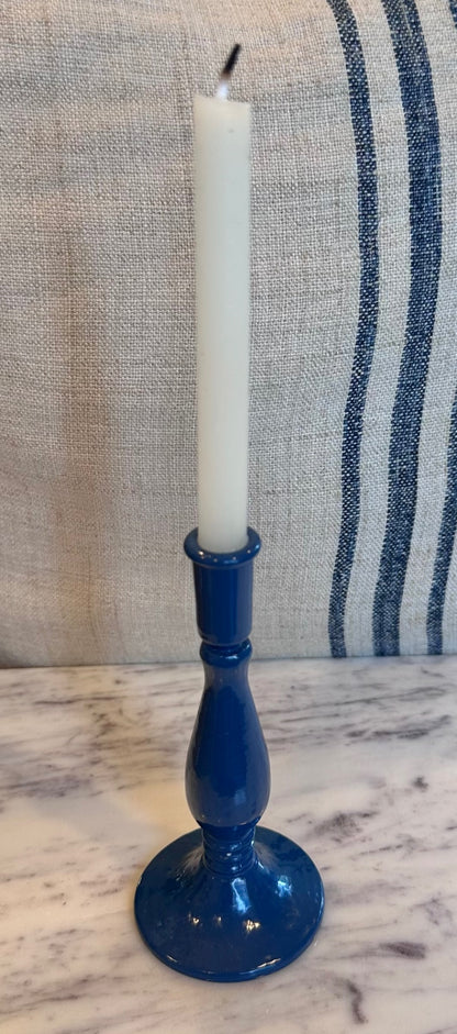 Vintage little single blue candlestick