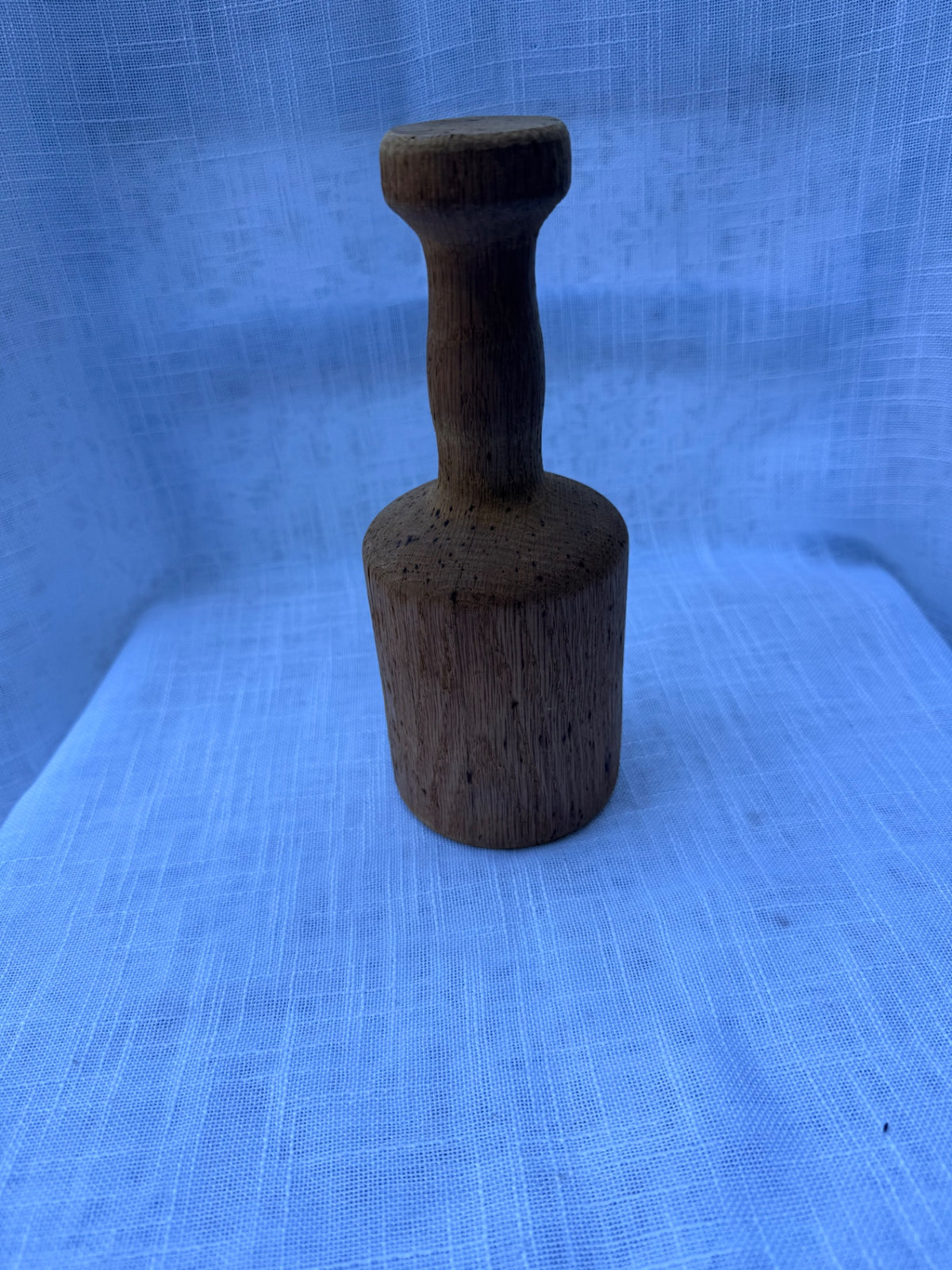 Vintage Turned Wood Kitchen Masher | Primitive Hardwood Kraut Pounder & Pestle