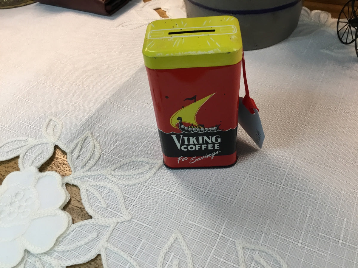 Vintage 1935 metal VIKING coffee Bank