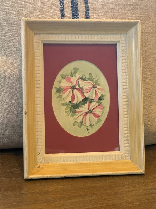 Vintage watercolor, floral painting