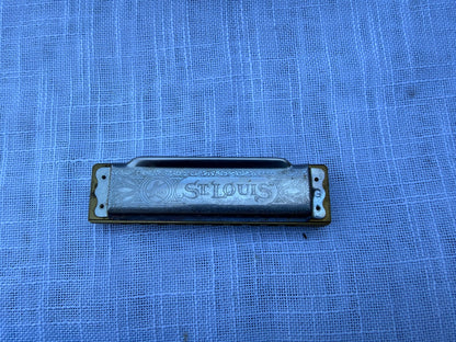 Vintage Kay "St. Louis" Harmonica in Key of G | Ornate Engraved Blues Harp with Original Case