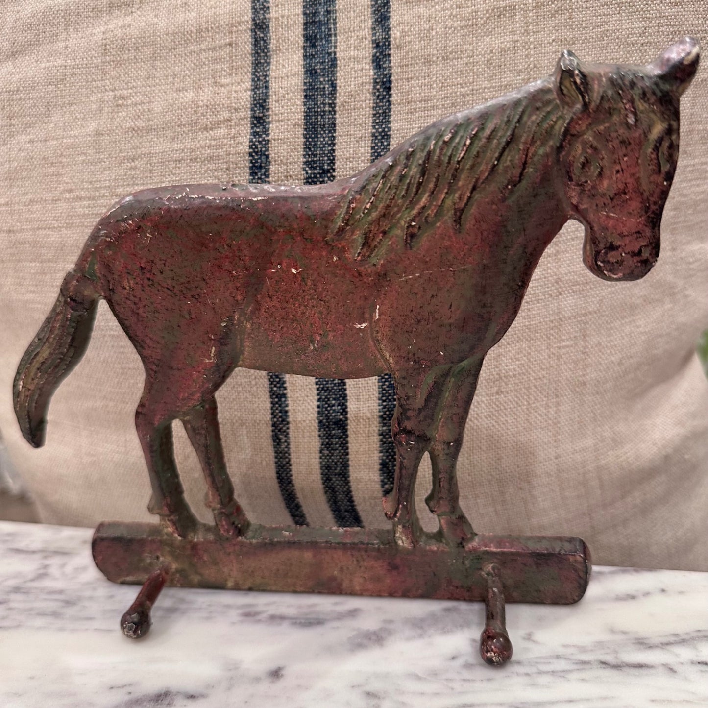 Rustic iron horse hook